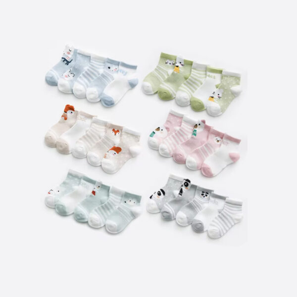 5- piece Infant Baby Socks for Girls